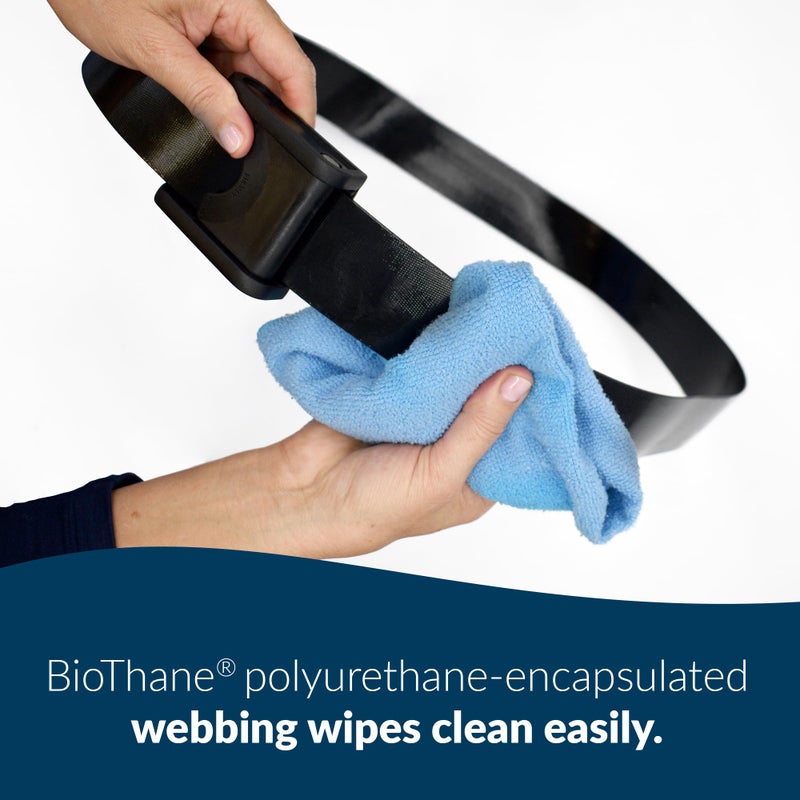 Posey 6546 Premium EZ Clean Gait Belt with Spring-Loaded Buckle â€“ Black, 60â€ â€“ Walking Belt â€“ Qty. 1 â€“ Home Care - Image 2